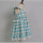 Boutique Girls Cotton Linen Checked Skirt Girl Dress